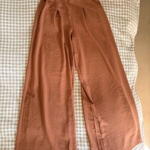 Zara Terracotta Wide-Leg Pants